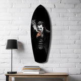 Smoking Jester Dark Portrait Tempered Glass Wall Art.