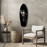 Smoking Jester Dark Portrait Tempered Glass Wall Art.