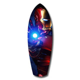 Red Armored Tech Hero Pop Art Glass Wall Art