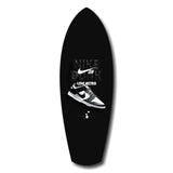 Iconic Black White Sneaker Pop Art Glass Wall Art.