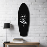 Iconic Black White Sneaker Pop Art Glass Wall Art.