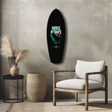 Teal Sole Sneaker Streetwear Pop Art Glass Wall Art.
