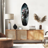 Motorcycle Speed Rain Close-Up Tempered Glass Wall Art.