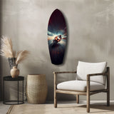 Motorcycle Racer Speed Lines Tempered Glass Wall Art.