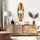 Positive Energy Sunburst Folk Art Glass Wall Art.