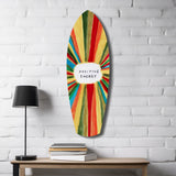 Positive Energy Sunburst Folk Art Glass Wall Art.