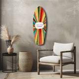 Positive Energy Sunburst Folk Art Glass Wall Art.