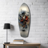 White-Bearded Wizard Steampunk Glass Wall Art.