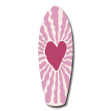 Pink Heart Burst Minimal Glass Wall Art.