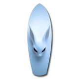 Pale Blue Rabbit Red Eyes Minimal Glass Wall Art.