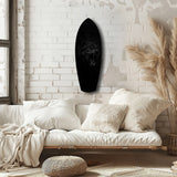 Snarling Black Wolf Dark Glass Wall Art.