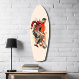 Soccer Striker Dynamic Splash Glass Wall Art.
