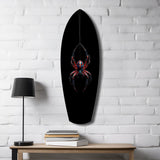 Hanging Spider Dark Macro Glass Wall Art.