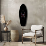 Hanging Spider Dark Macro Glass Wall Art.
