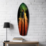 Smoke Trail Speedboat Aerial Glass Wall Art.