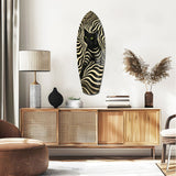 Black Cat Wavy Optical Pattern Glass Wall Art.