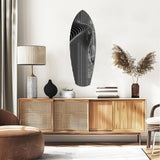 Op Art Wave Pinstripe Geometric Glass Wall Art.