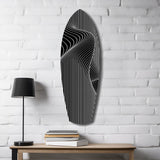 Op Art Wave Pinstripe Geometric Glass Wall Art.