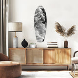 Ethereal Smoke Woman Profile Glass Wall Art.