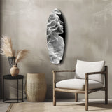 Ethereal Smoke Woman Profile Glass Wall Art.