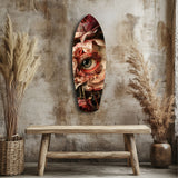 Surreal Eye Peony Bloom Dark Romance Glass Wall Art.