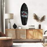 You vs You Grunge Motivational Glass Wall Art.