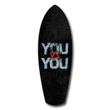 You vs You Grunge Motivational Glass Wall Art.