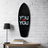 You vs You Grunge Motivational Glass Wall Art.