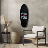 You vs You Grunge Motivational Glass Wall Art.