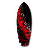 Red Black Graffiti Street Art Glass Wall Art.