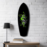 Geometric Symbols Green Splatter Gamer Glass Wall Art.