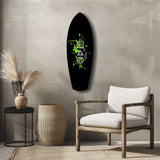 Geometric Symbols Green Splatter Gamer Glass Wall Art.