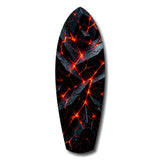 Shattered Volcanic Stone Lava Glow Glass Wall Art.