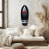 Red Boxing Gloves Spotlight Gym Glass Wall Art.