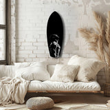 Bodybuilder Roar Triumph Black White Glass Wall Art.