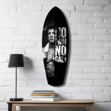 No Pain No Gain Boxer Motivational Glass Wall Art.