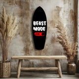 Beast Mode On Toggle Motivational Glass Wall Art.