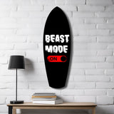 Beast Mode On Toggle Motivational Glass Wall Art.