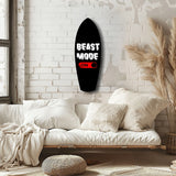 Beast Mode On Toggle Motivational Glass Wall Art.
