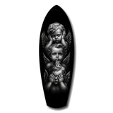 Three Wise Cherubs See Hear Speak No Evil Glass Wall Art.