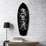 Three Wise Cherubs See Hear Speak No Evil Glass Wall Art.