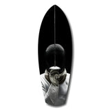 Fencer Mask Sword Athletic Glass Wall Art.
