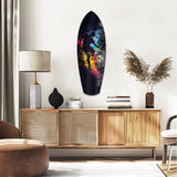 Soccer Player Kick Color Splash Glass Wall Art.