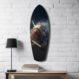 Vintage Baseball Bat Smoke Dramatic Glass Wall Art.