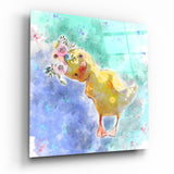 Glasbild Entenküken - 40x40 cm