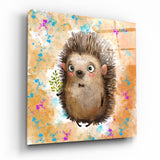 Glasbild Igel - 40x40 cm