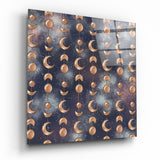 Tableau en verre Phases de lune - 40x40 cm