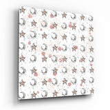 Arte de pared de vidrio de Moon Star Pattern