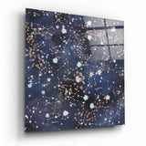 Sternkarte des Nachthimmels Glasbild - 40x40 cm