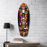 Colorful Skulls Glass Wall Art